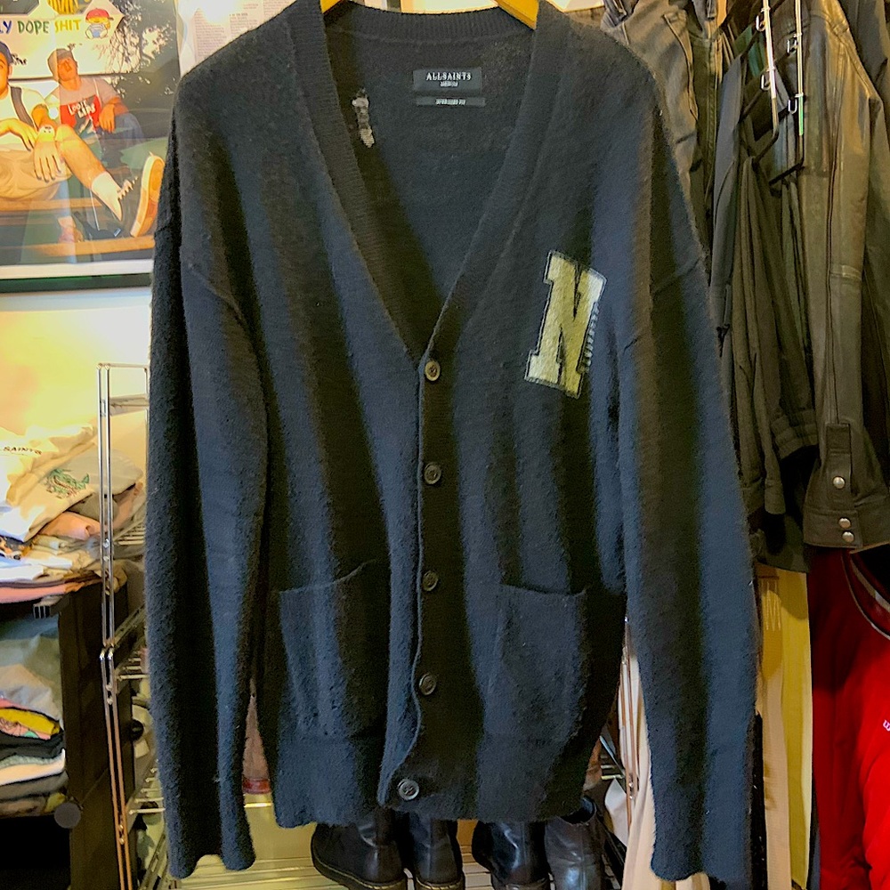 Allsaints oversized wool cardigan